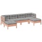 vidaXL Set de sofás jardín 6 pzas con cojines madera abeto Douglas vidaXL Set de sofás jardín 6 pzas con cojines madera abeto Douglas
