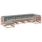 vidaXL Set de sofás jardín 7 pzas con cojines madera abeto Douglas vidaXL Set de sofás jardín 7 pzas con cojines madera abeto Douglas