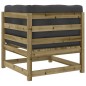 vidaXL Juego de sofás jardín 6 pzas con cojines madera pino impregnada vidaXL Juego de sofás jardín 6 pzas con cojines madera pino impregnada