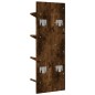 vidaXL Estantería de pared 4 niveles roble ahumado 33x16x90 cm vidaXL Estantería de pared 4 niveles roble ahumado 33x16x90 cm