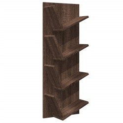 vidaXL Estantería de pared 4 niveles marrón roble 33x16x90 cm