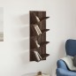 vidaXL Estantería de pared 4 niveles marrón roble 33x16x90 cm vidaXL Estantería de pared 4 niveles marrón roble 33x16x90 cm