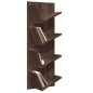 vidaXL Estantería de pared 4 niveles marrón roble 33x16x90 cm vidaXL Estantería de pared 4 niveles marrón roble 33x16x90 cm
