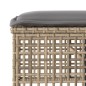 vidaXL Set sofás jardín 4 pzas y cojines ratán sintético vidrio beige