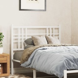 vidaXL Cabecero de metal blanco 100 cm