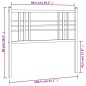 vidaXL Cabecero de metal blanco 100 cm