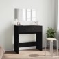 vidaXL Tocador con espejo negro 80x39x80 cm vidaXL Tocador con espejo negro 80x39x80 cm