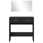 vidaXL Tocador con espejo negro 80x39x80 cm vidaXL Tocador con espejo negro 80x39x80 cm