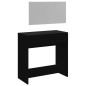 vidaXL Tocador con espejo negro 80x39x80 cm vidaXL Tocador con espejo negro 80x39x80 cm