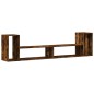 vidaXL Muebles de TV 2 uds madera ingeniería roble ahumado 100x30x50cm vidaXL Muebles de TV 2 uds madera ingeniería roble ahumado 100x30x50cm