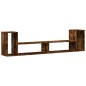 vidaXL Muebles de TV 2 uds madera ingeniería roble ahumado 100x30x50cm vidaXL Muebles de TV 2 uds madera ingeniería roble ahumado 100x30x50cm