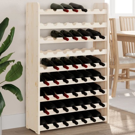 vidaXL Botellero madera maciza de pino 72,5x25x111,5 cm