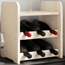vidaXL Botellero con tablero superior madera maciza pino 33x25x37 cm