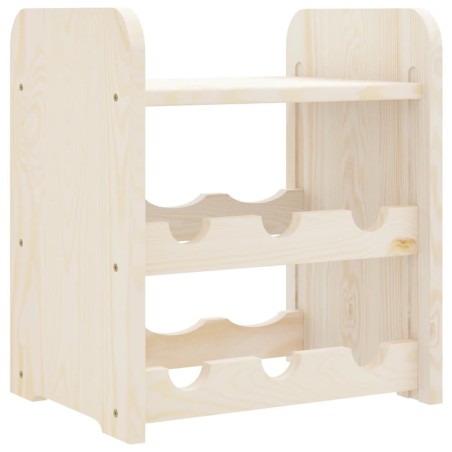 vidaXL Botellero con tablero superior madera maciza pino 33x25x37 cm