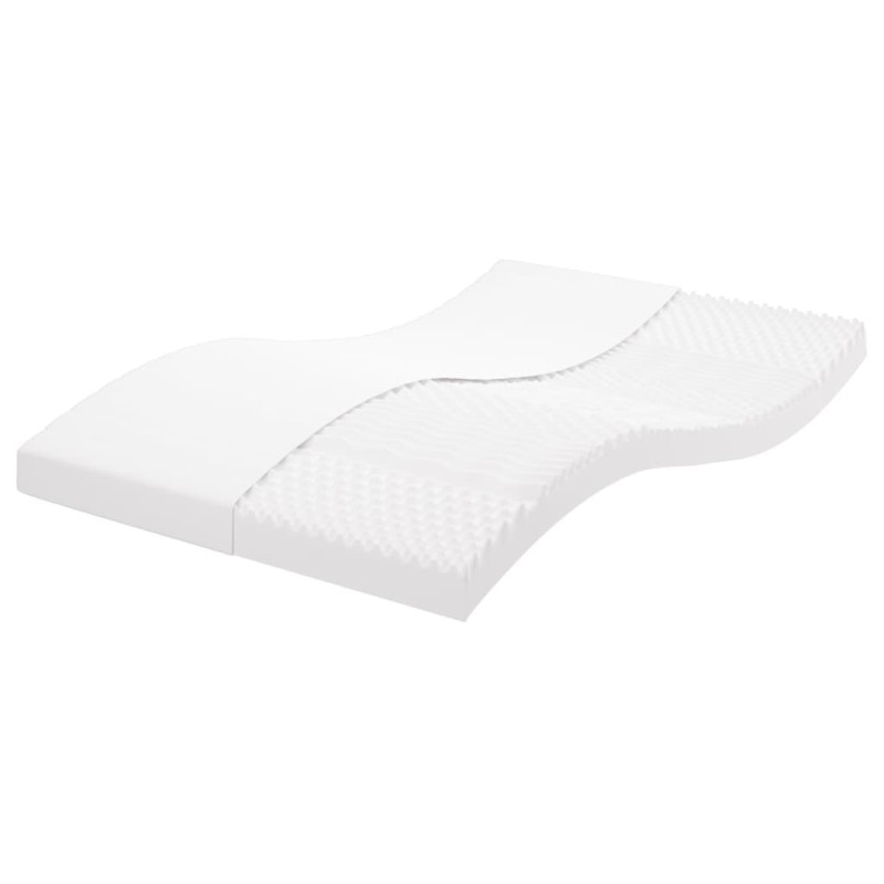 vidaXL Colchón de espuma de 7 zonas dureza 20 ILD blanco 140x200 cm vidaXL Colchón de espuma de 7 zonas dureza 20 ILD blanco 140x200 cm