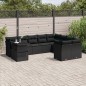vidaXL Set de sofás de jardín 10 pzas cojines ratán sintético negro vidaXL Set de sofás de jardín 10 pzas cojines ratán sintético negro