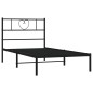 vidaXL Estructura de cama con cabecero metal negro 75x190 cm vidaXL Estructura de cama con cabecero metal negro 75x190 cm