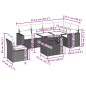 vidaXL Set de sofás de jardín 7 pzas con cojines ratán sintético negro vidaXL Set de sofás de jardín 7 pzas con cojines ratán sintético negro