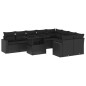 vidaXL Set de sofás de jardín 10 pzas cojines ratán sintético negro vidaXL Set de sofás de jardín 10 pzas cojines ratán sintético negro