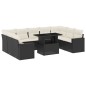 vidaXL Set de sofás de jardín 10 pzas cojines ratán sintético negro vidaXL Set de sofás de jardín 10 pzas cojines ratán sintético negro