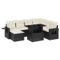 vidaXL Set de sofás de jardín 8 piezas y cojines ratán sintético negro vidaXL Set de sofás de jardín 8 piezas y cojines ratán sintético negro