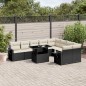 vidaXL Set de sofás de jardín 10 pzas cojines ratán sintético negro vidaXL Set de sofás de jardín 10 pzas cojines ratán sintético negro