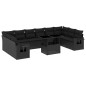 vidaXL Set de sofás de jardín 11 pzas y cojines ratán sintético negro vidaXL Set de sofás de jardín 11 pzas y cojines ratán sintético negro