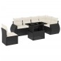 vidaXL Set de sofás de jardín 7 pzas con cojines ratán sintético negro vidaXL Set de sofás de jardín 7 pzas con cojines ratán sintético negro