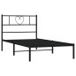 vidaXL Estructura de cama con cabecero metal negro 100x200 cm