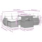 vidaXL Set de sofás de jardín 7 pzas con cojines ratán sintético negro vidaXL Set de sofás de jardín 7 pzas con cojines ratán sintético negro