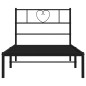 vidaXL Estructura de cama con cabecero metal negro 100x200 cm