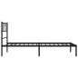 vidaXL Estructura de cama con cabecero metal negro 100x200 cm