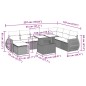 vidaXL Set de sofás de jardín 8 piezas y cojines ratán sintético negro vidaXL Set de sofás de jardín 8 piezas y cojines ratán sintético negro