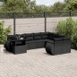 vidaXL Set de sofás de jardín 10 pzas cojines ratán sintético negro vidaXL Set de sofás de jardín 10 pzas cojines ratán sintético negro