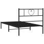 vidaXL Estructura de cama con cabecero metal negro 100x200 cm