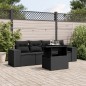 vidaXL Set de muebles de jardín 5 pzas y cojines ratán sintético negro vidaXL Set de muebles de jardín 5 pzas y cojines ratán sintético negro