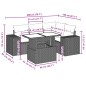 vidaXL Set de muebles de jardín 5 pzas y cojines ratán sintético negro vidaXL Set de muebles de jardín 5 pzas y cojines ratán sintético negro
