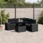 vidaXL Set de sofás de jardín 6 piezas y cojines ratán sintético negro vidaXL Set de sofás de jardín 6 piezas y cojines ratán sintético negro