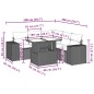 vidaXL Set de sofás de jardín 6 piezas y cojines ratán sintético negro vidaXL Set de sofás de jardín 6 piezas y cojines ratán sintético negro