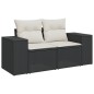 vidaXL Set de sofás de jardín 7 pzas con cojines ratán sintético negro vidaXL Set de sofás de jardín 7 pzas con cojines ratán sintético negro