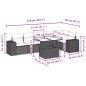 vidaXL Set de sofás de jardín 7 pzas con cojines ratán sintético negro vidaXL Set de sofás de jardín 7 pzas con cojines ratán sintético negro