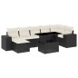 vidaXL Set de sofás de jardín 8 piezas y cojines ratán sintético negro vidaXL Set de sofás de jardín 8 piezas y cojines ratán sintético negro