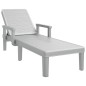 vidaXL Tumbona de polipropileno gris 159x68x83,5 cm