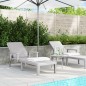 vidaXL Tumbona de polipropileno gris 159x68x83,5 cm