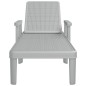 vidaXL Tumbona de polipropileno gris 159x68x83,5 cm