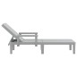 vidaXL Tumbona de polipropileno gris 159x68x83,5 cm