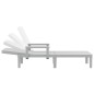 vidaXL Tumbona de polipropileno gris 159x68x83,5 cm