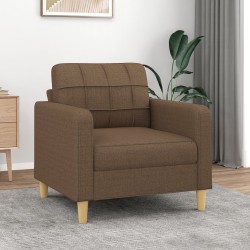 vidaXL Sillón de tela marrón 60 cm