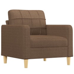vidaXL Sillón de tela marrón 60 cm