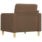 vidaXL Sillón de tela marrón 60 cm vidaXL Sillón de tela marrón 60 cm